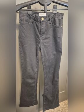 Frame Le Crop Mini Boot Black Jeans